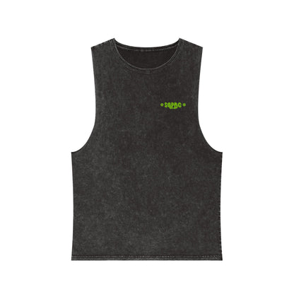 SGPBC Green // Custom Unisex Stonewash Tank Top
