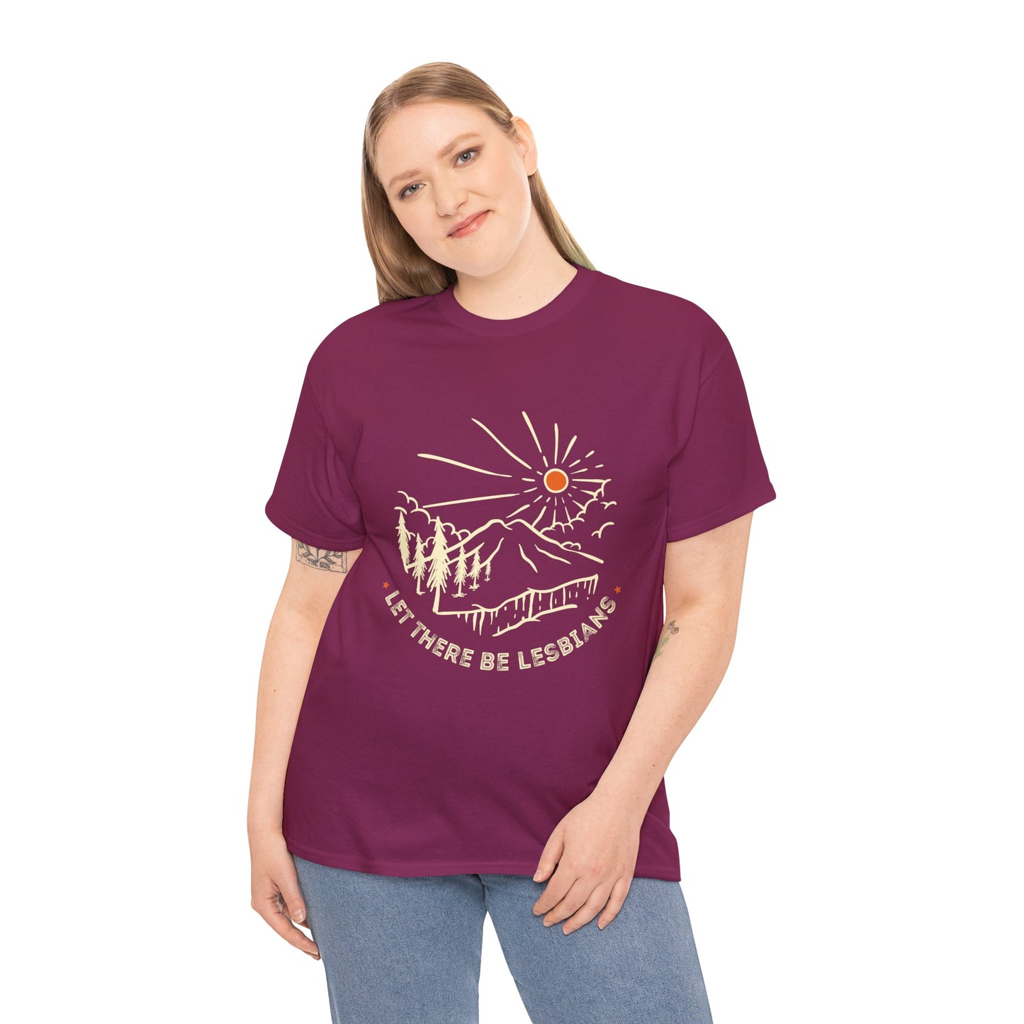 Let There Be Lesbians // Unisex Heavy Cotton Tee - Pride Fashion Statement T-Shirt