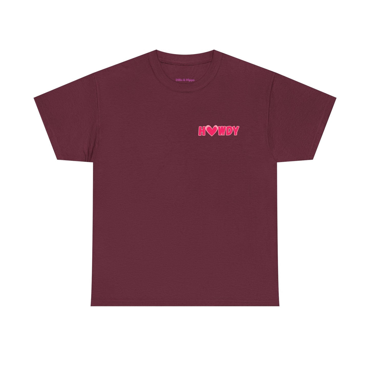 H<3WDY Pocket Placement // Fun Howdy Graphic Unisex Heavy Cotton Tee
