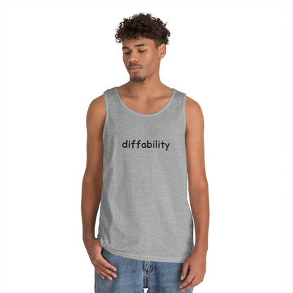 Diffability // Unisex Heavy Cotton Tank Top