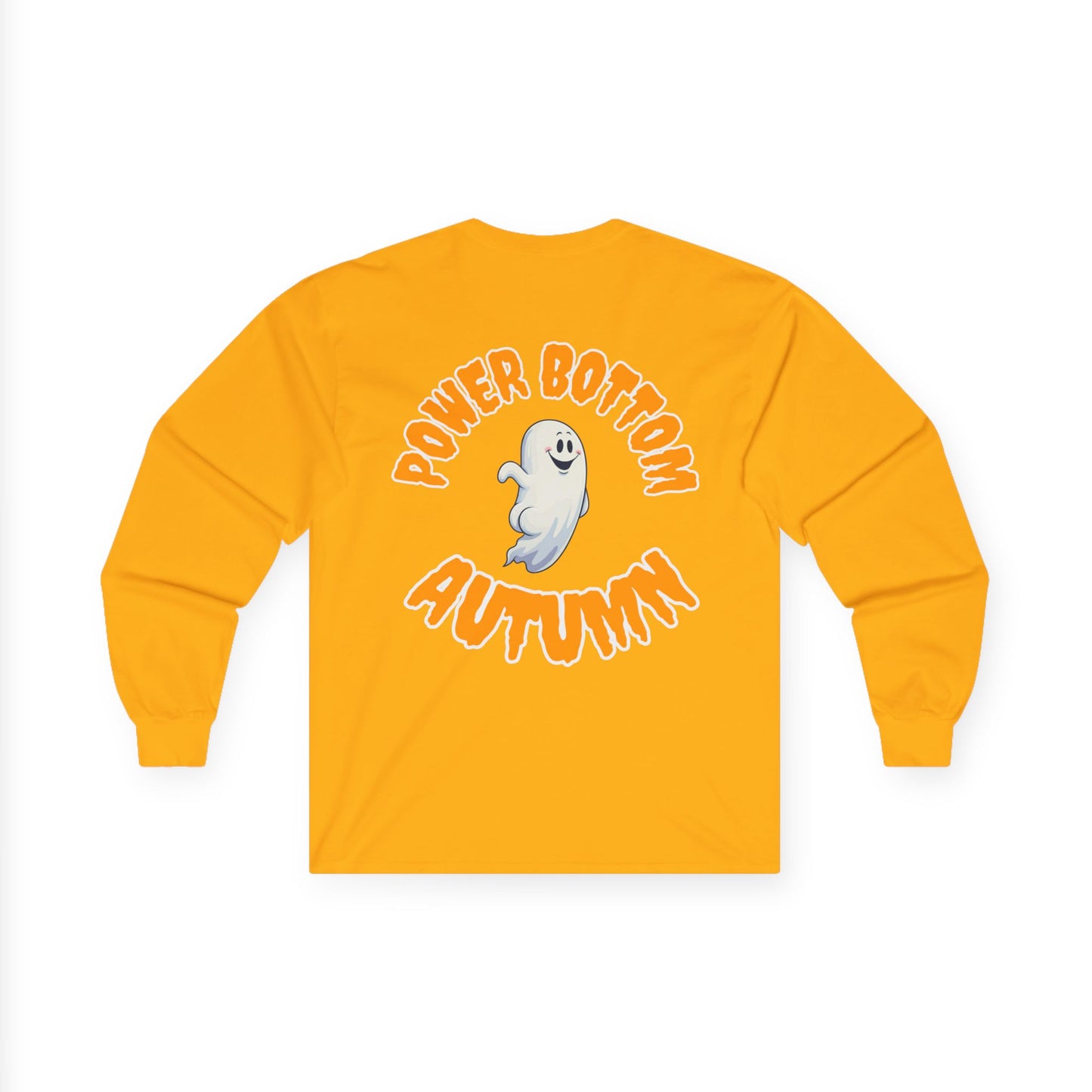 Power Bottom Autumn - White Ghost // Unisex Ghostly Vibes Long Sleeve Tee