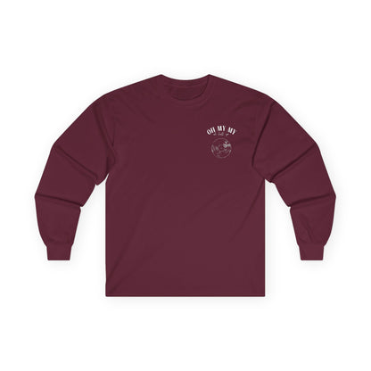 Oh My My - Pocket Placement // Unisex Long Sleeve Tee - Retro Vinyl Graphic