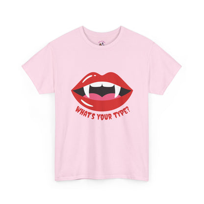 Vampire Lips Tee: Unisex Heavy Cotton Tee for Halloween, Party, Gift, Funny T-Shirt, Casual Wear, Trendy Fashion