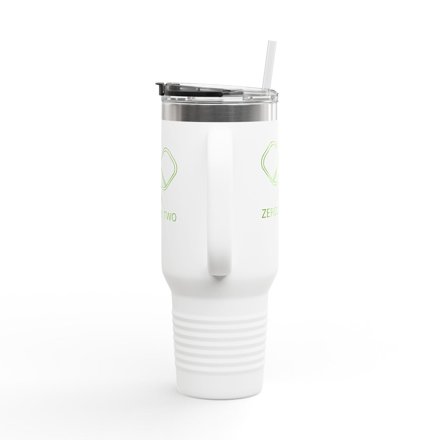 Zero Zero Two // Insulated Travel Mug, 40oz - Blue Text