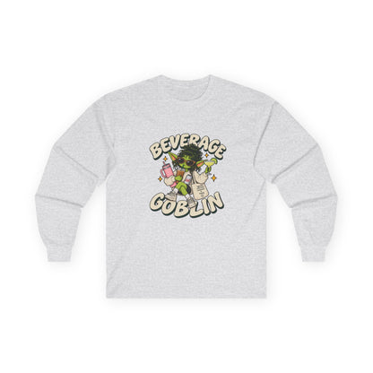 Beverage Goblin Long Sleeve T-Shirt — Cute Retro Drink Lover Tee