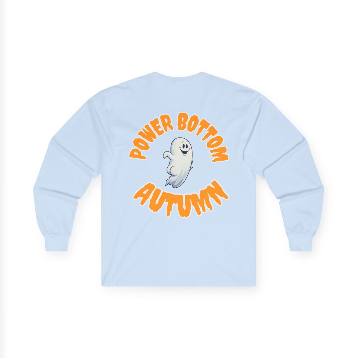 Power Bottom Autumn - White Ghost // Unisex Ghostly Vibes Long Sleeve Tee
