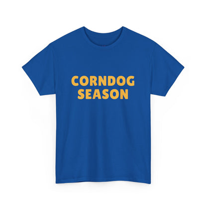 Funny Corndog Season // Unisex Heavy Cotton Tee | Perfect for Food Lovers and Festivals