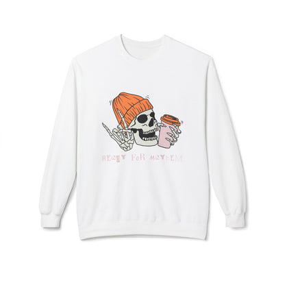 'Ready for Mayhem' Skull Coffee Tee — Casual Graphic Crewneck Swaetshirt