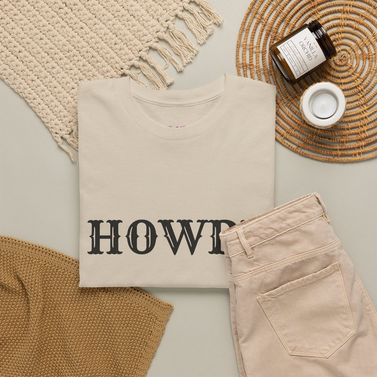 Howdy & Adios  // Unisex Heavy Cotton Tee - Casual Statement Shirt