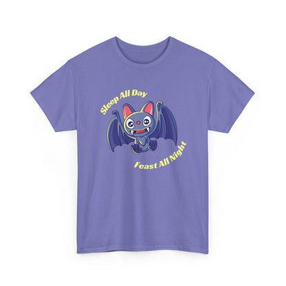Cute Bat Unisex Heavy Cotton Tee - Fun Graphic Tee, Halloween Costume Shirt, Gift for Kids, Animal Lover Tee, Everyday Casual Wear
