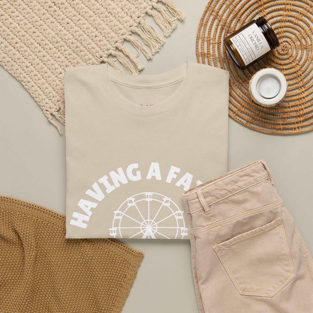 Having A Fairly Good Time // Ferris Wheel Good Time Punny Unisex Heavy Cotton Tee