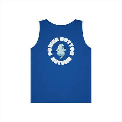 Power Bottom Autumn- Blue Ghost // Playful Tank Top for Unisex