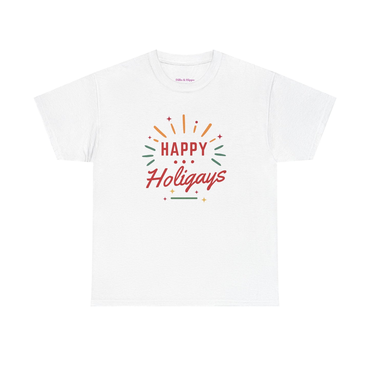 Happy Holigays Simple Unisex Heavy Cotton Tee