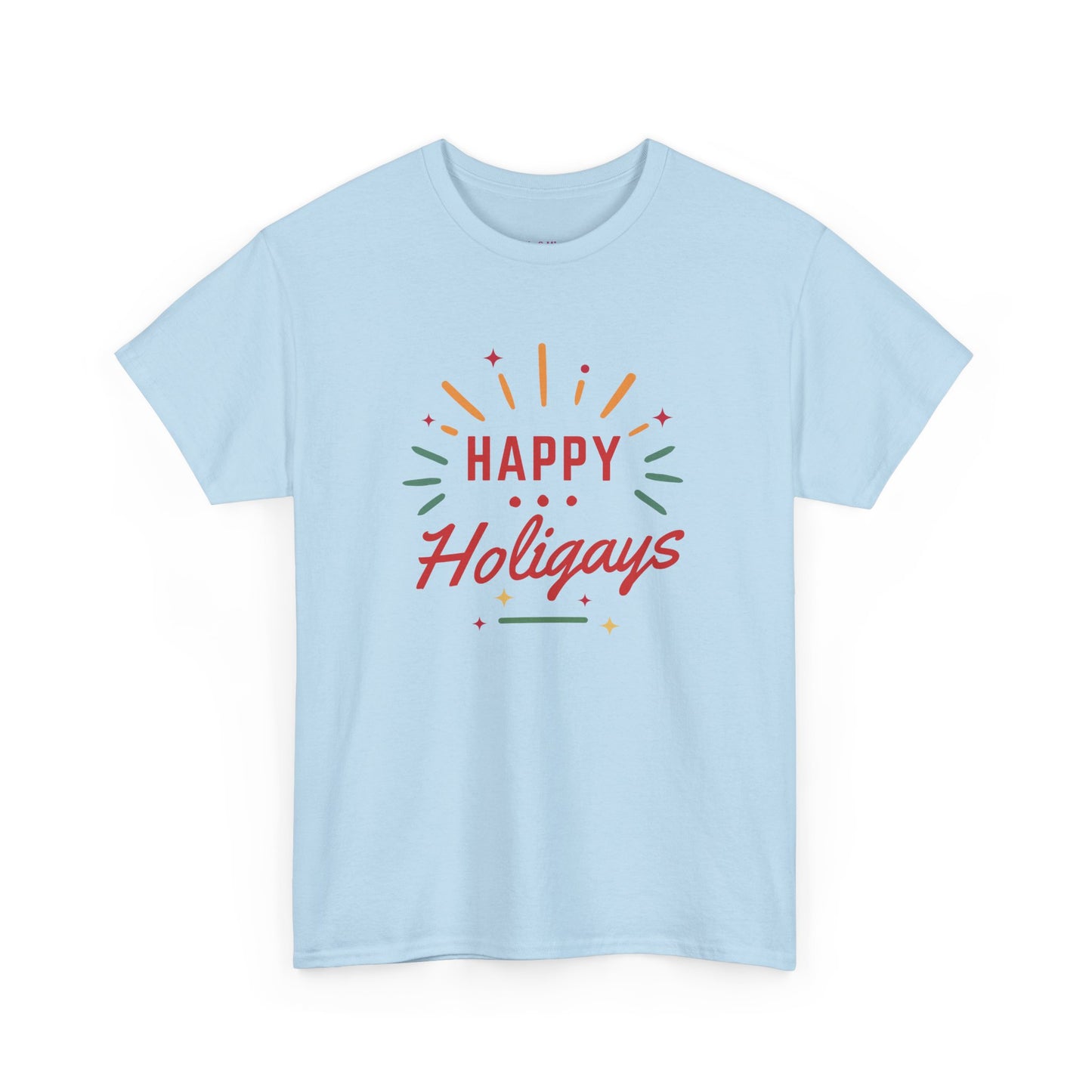 Happy Holigays Simple Unisex Heavy Cotton Tee