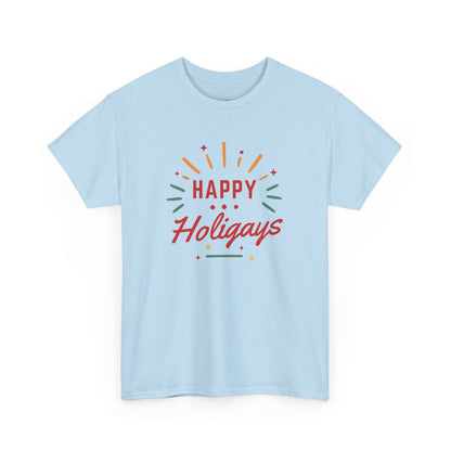 Happy Holigays Simple Unisex Heavy Cotton Tee