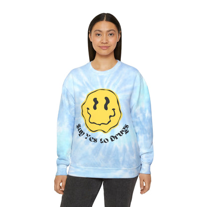 Say Yes to Drugs // Unisex Tie-Dye Sweatshirt