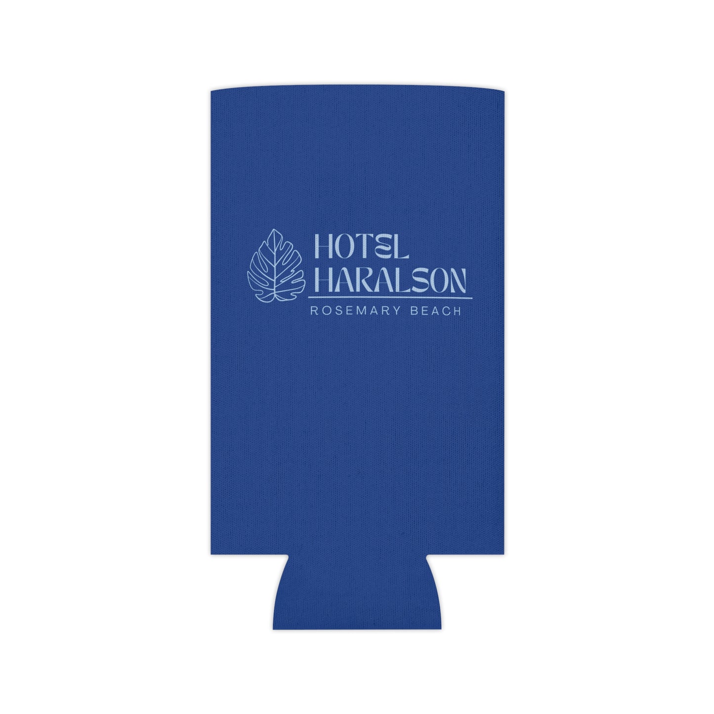 Custom - Personalized Hotel Haralson Can Cooler // Blue w/ Light Blue - Ideal for Beach Parties & Celebrations