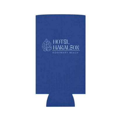 Custom - Personalized Hotel Haralson Can Cooler // Blue w/ Light Blue - Ideal for Beach Parties & Celebrations