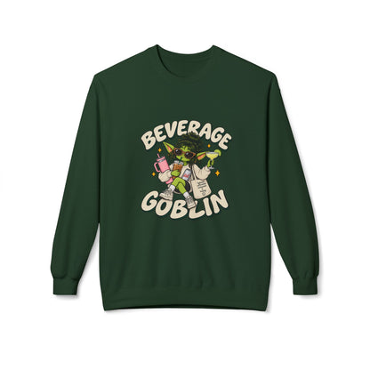 Beverage Goblin T-Shirt — Cute Retro Drink Lover Crew Neck Sweatshirt