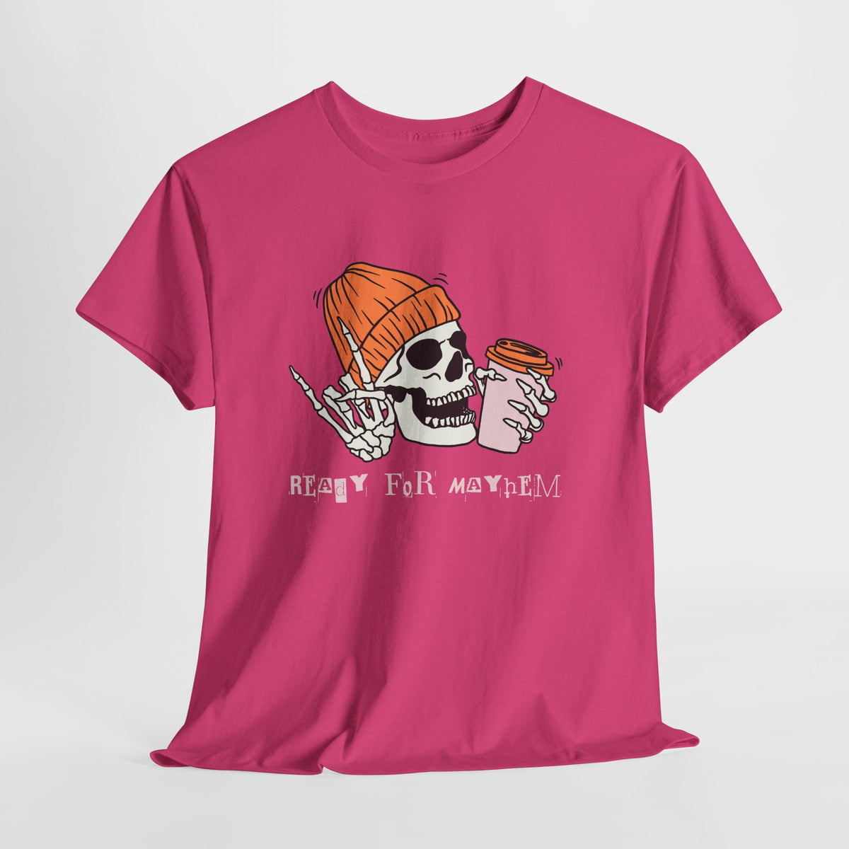 Skull Graphic Tee, Unisex Heavy Cotton, Casual Streetwear, Grunge Aesthetic, Halloween Costume, Gift for Him/Her