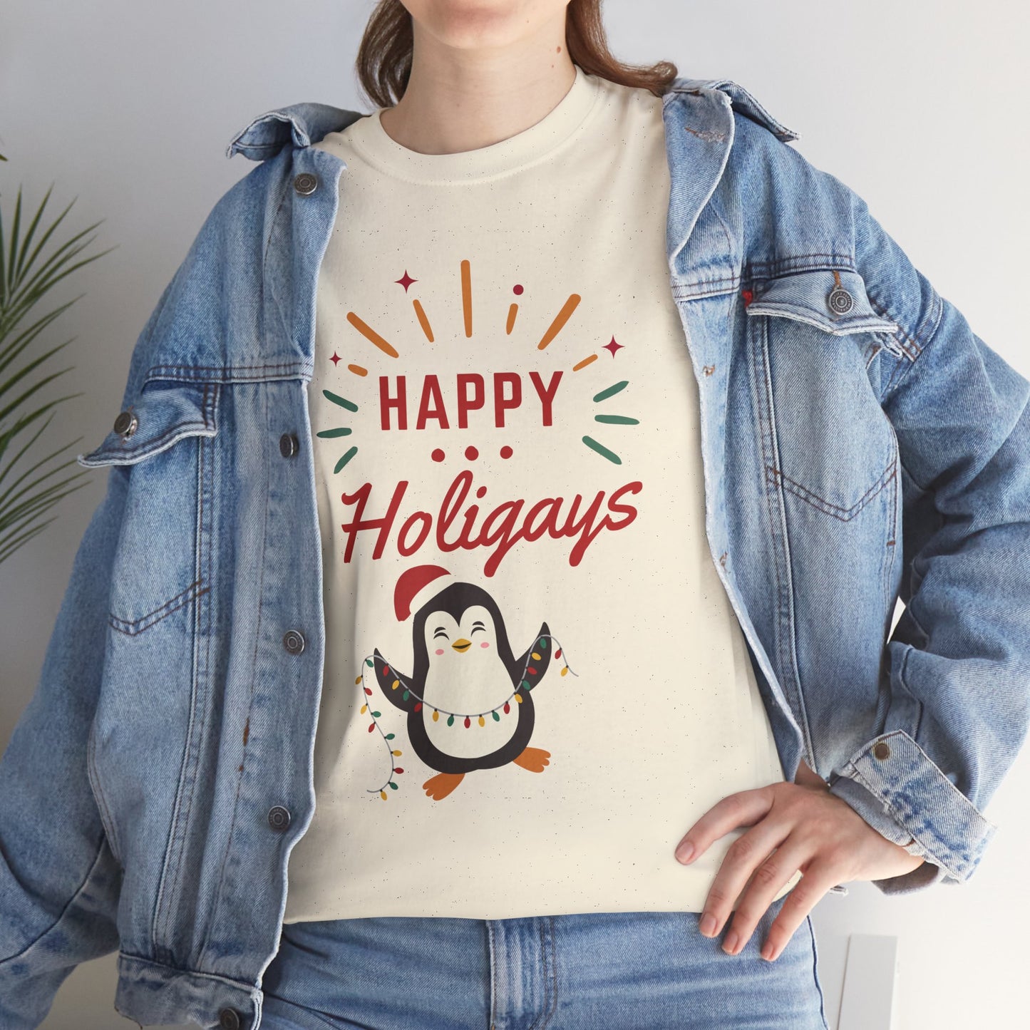 Happy Holigay Penguin Unisex Heavy Cotton Tee