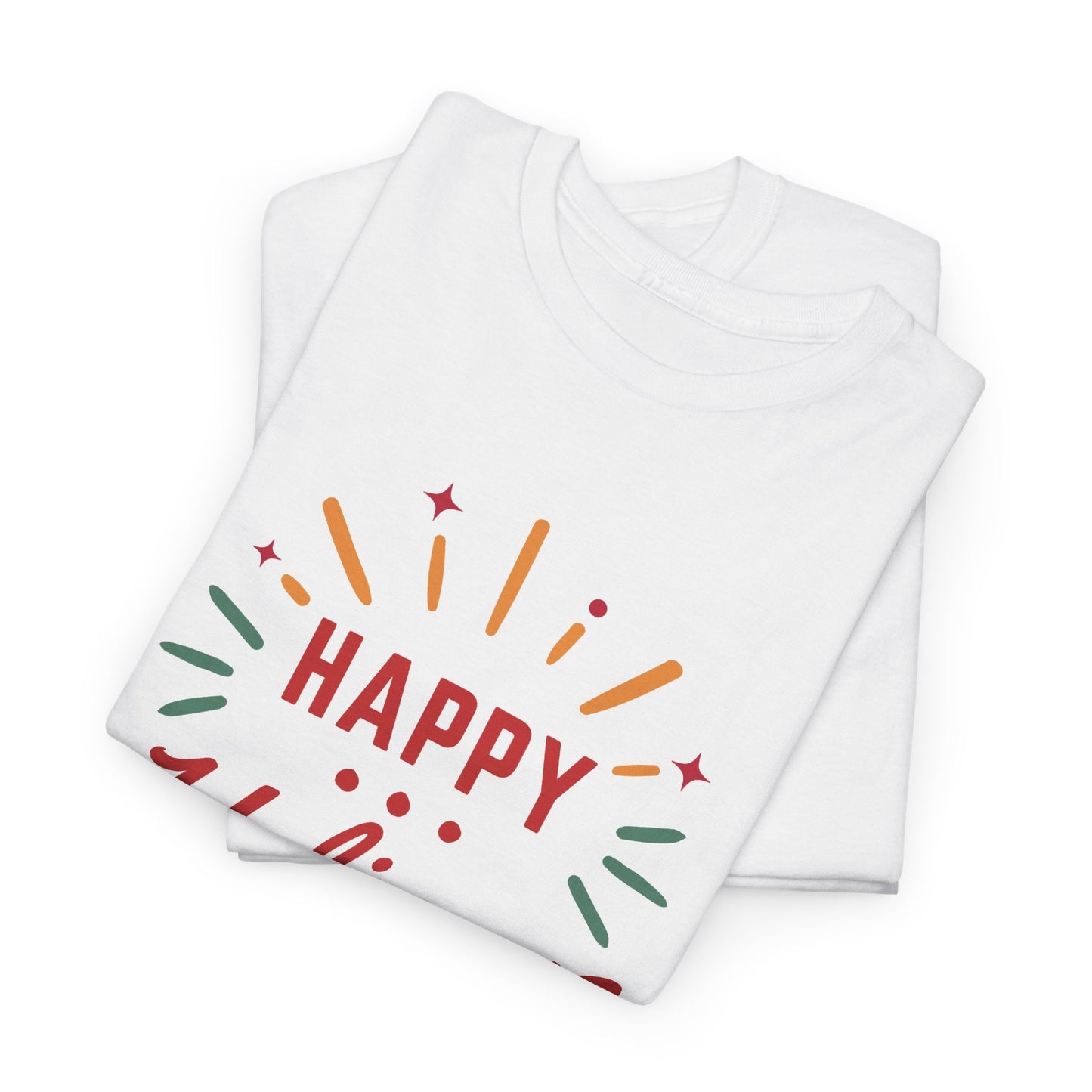 Happy Holigays Simple Unisex Heavy Cotton Tee