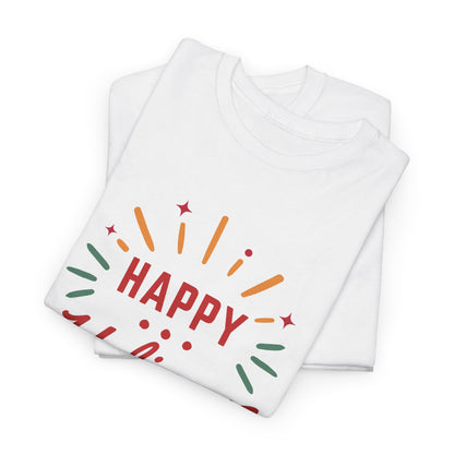 Happy Holigays Simple Unisex Heavy Cotton Tee
