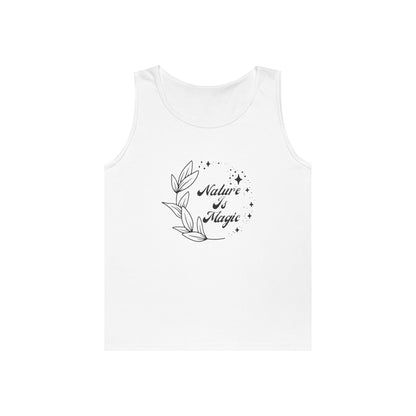 Nature is Magic // Unisex Heavy Cotton Tank Top -  Design for Outdoor Lovers