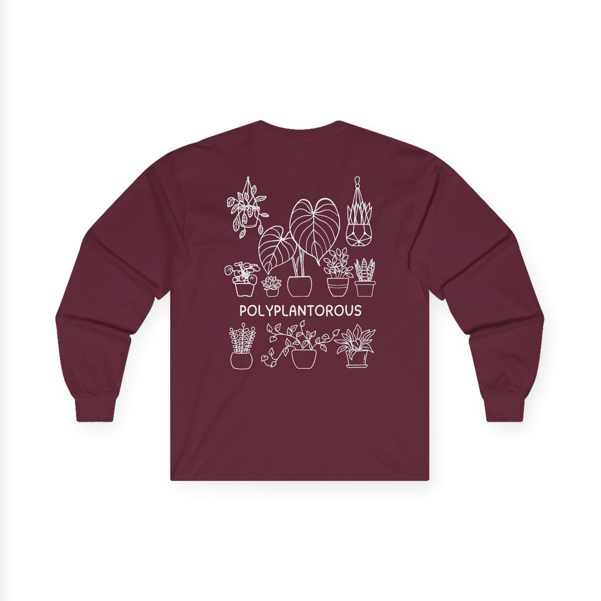 polyPLANTorous // Unisex Long Sleeve Tee - Botanical Design for Plant Lovers