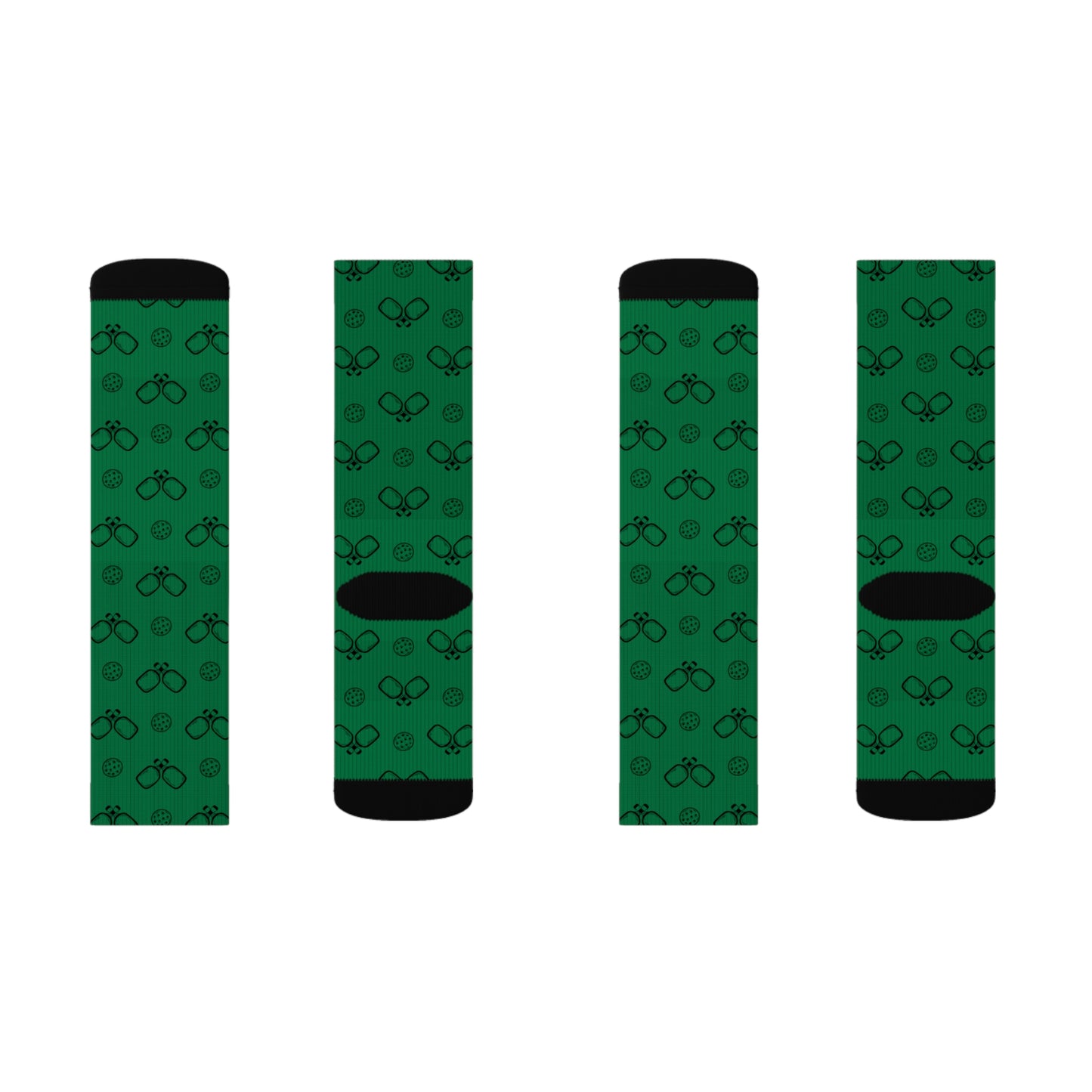 Green Pickleball Sublimation Socks