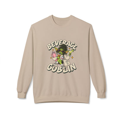 Beverage Goblin T-Shirt — Cute Retro Drink Lover Crew Neck Sweatshirt