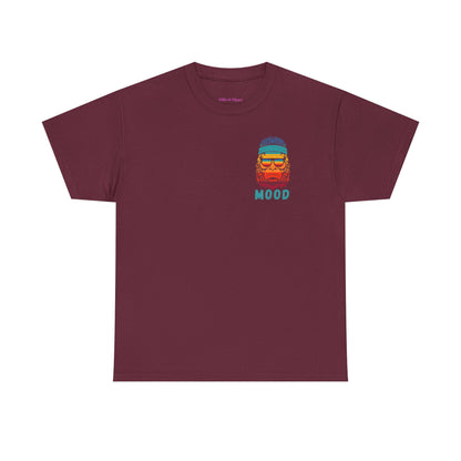 Bigfoot Mood - Pocket Placement // Retro Mood Unisex Heavy Cotton Tee - Colorful Graphic T-Shirt