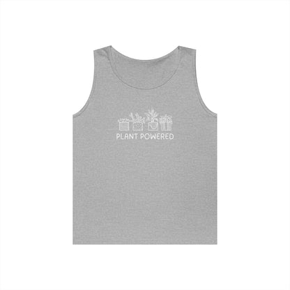 Plant Powered // Unisex Heavy Cotton Tank Top - Eco-Friendly Apparel