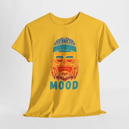 Bigfoot Mood // Retro Mood Unisex Heavy Cotton Tee - Colorful Graphic T-Shirt