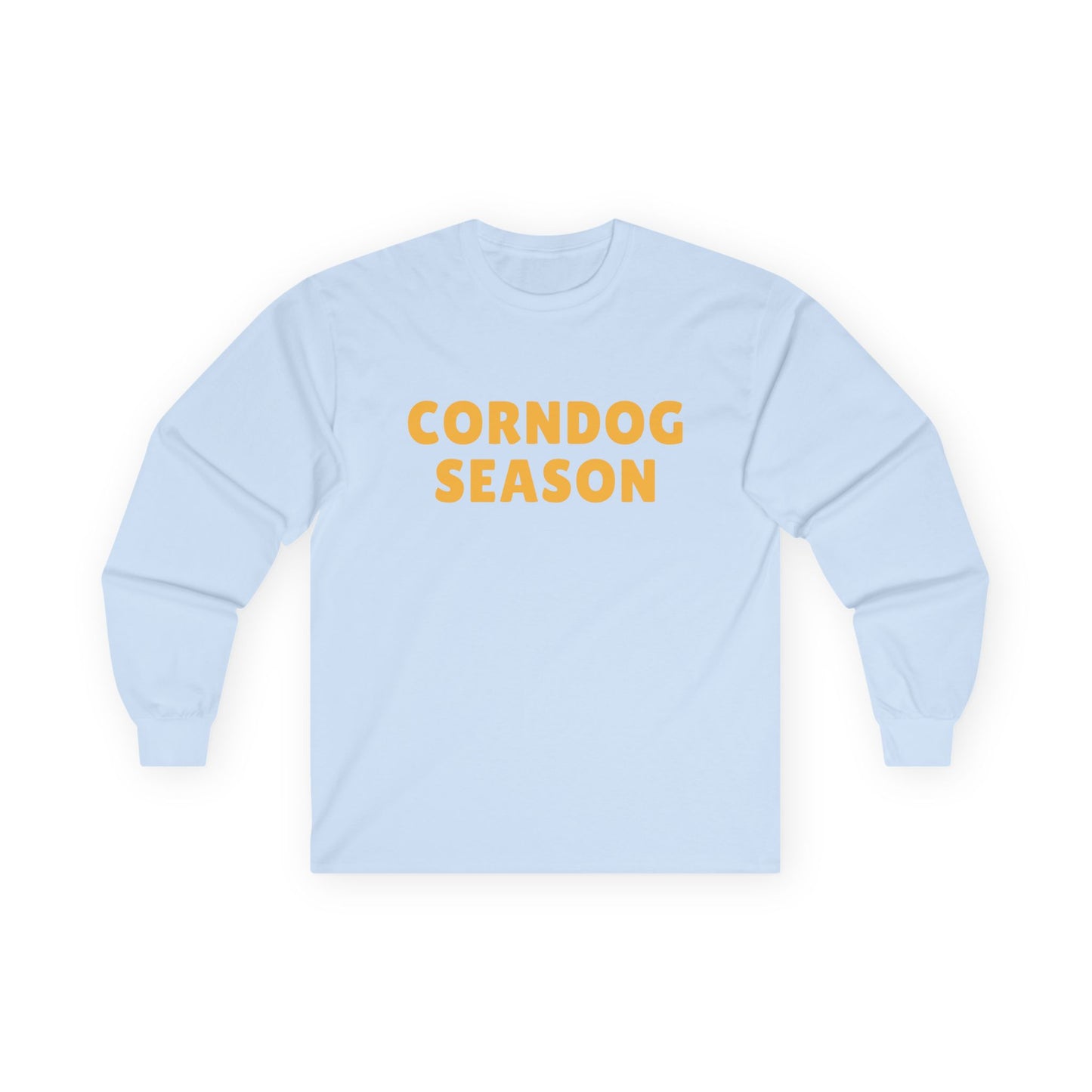 Corndog Season // Long Sleeve Tee - Fun Unisex Apparel for Food Lovers
