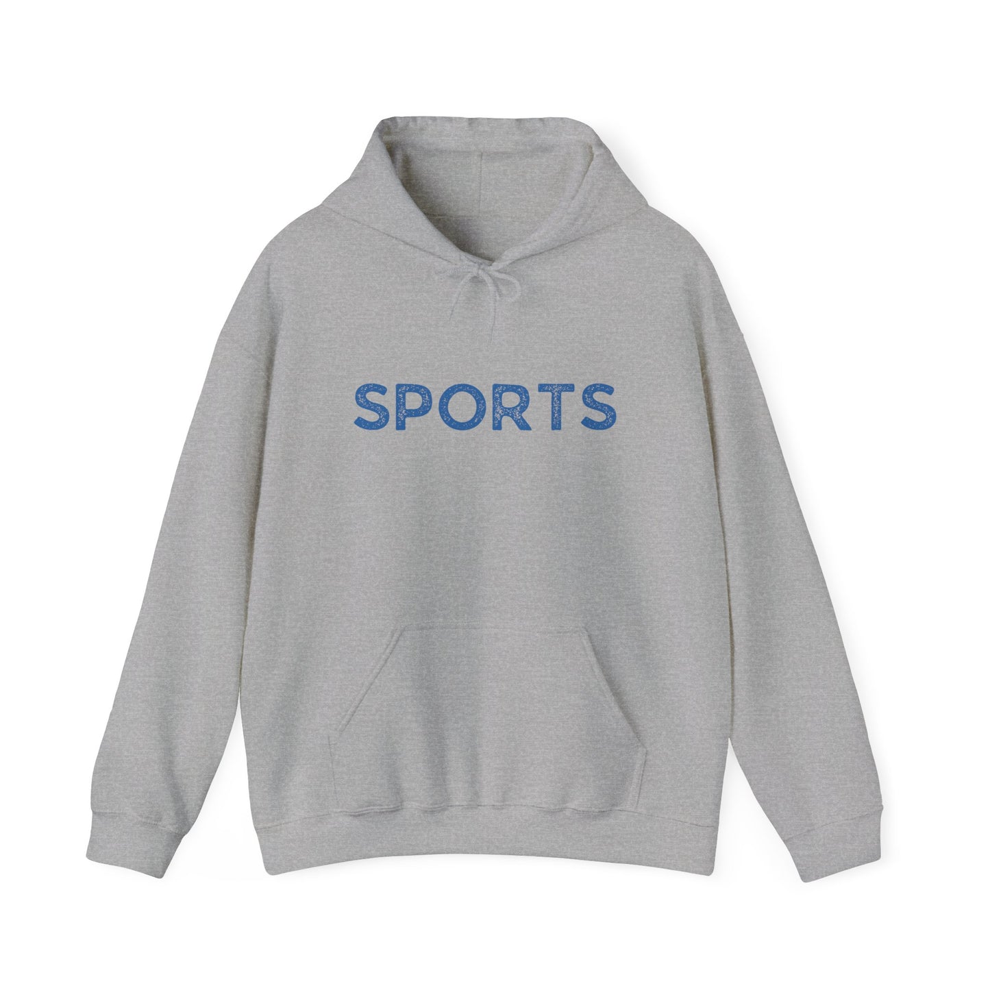 Sports // Unisex Heavy Blend™ Hooded Sweatshirt - Blue Text