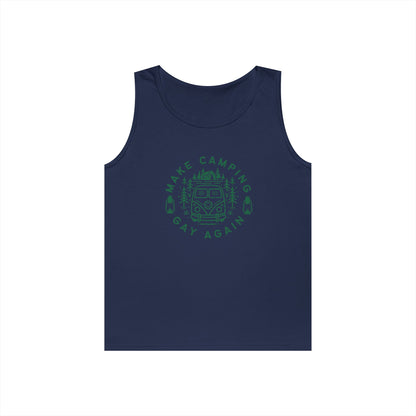 Make Camping Gay Again // Unisex Heavy Cotton Tank Top - Pride Outdoor Apparel