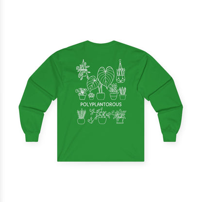 polyPLANTorous // Unisex Long Sleeve Tee - Botanical Design for Plant Lovers