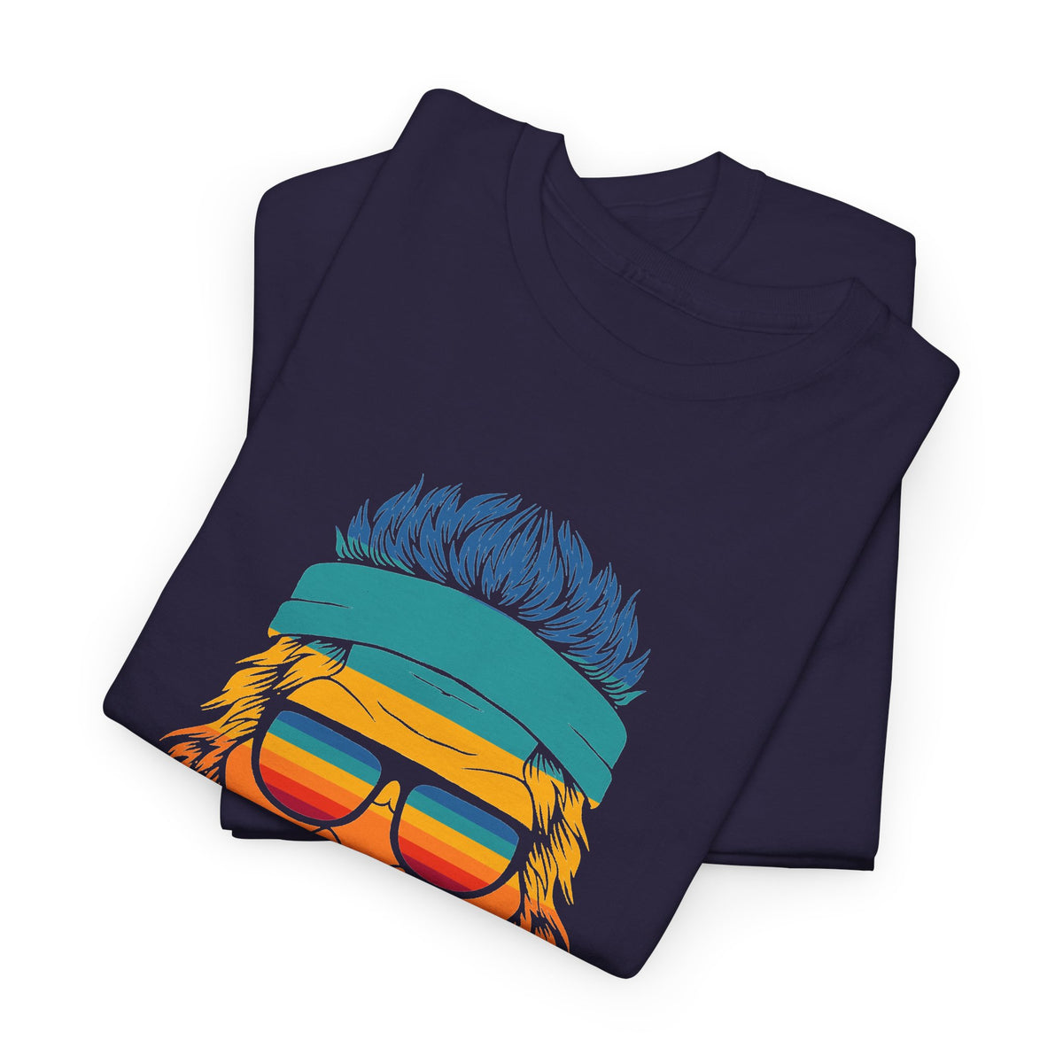 Bigfoot Mood // Retro Mood Unisex Heavy Cotton Tee - Colorful Graphic T-Shirt