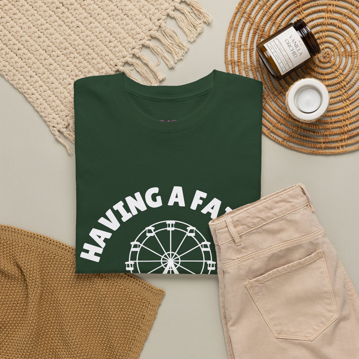 Having A Fairly Good Time // Ferris Wheel Good Time Punny Unisex Heavy Cotton Tee
