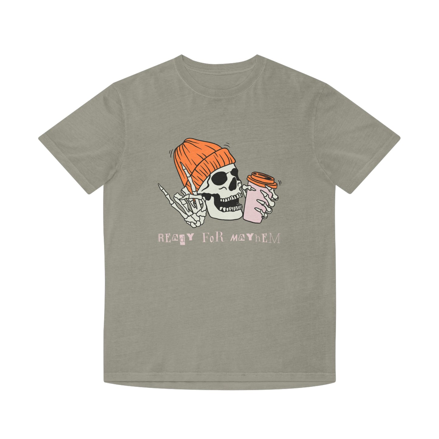 Skull Coffee Tee — 'Ready for Mayhem' Casual Graphic T-Shirt