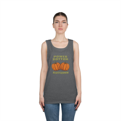 Power Bottom Autumn - Pumpkins // Unisex Heavy Cotton Tank Top - Fall Vibes