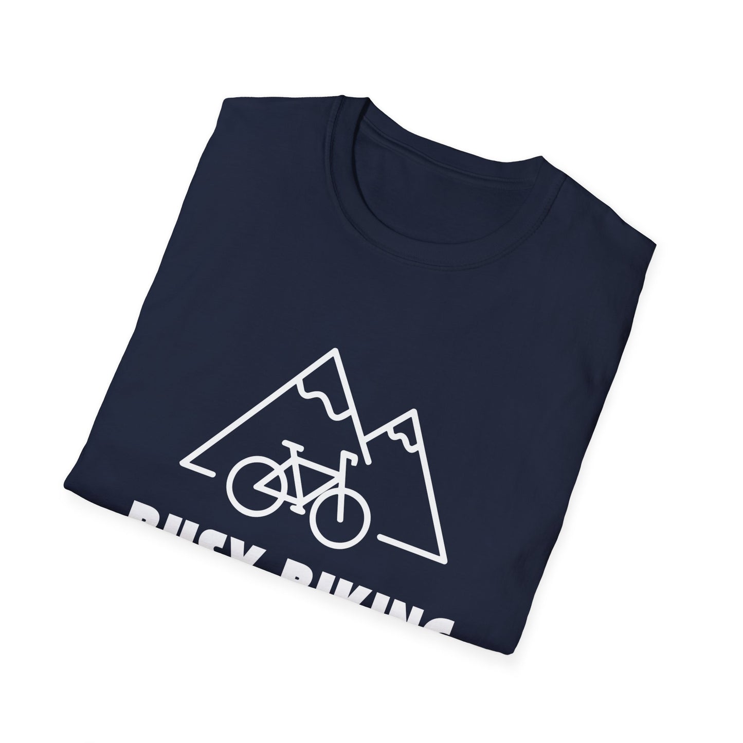 Busy (Mountain) Biking // Unisex Softstyle T-Shirt