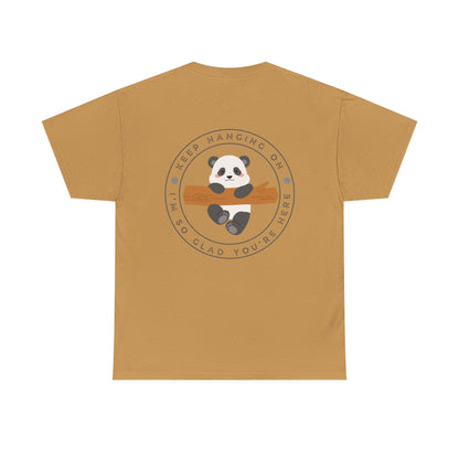 Keep Hangin' On - Panda // Unisex Heavy Cotton Tee -Vibes Graphic Shirt