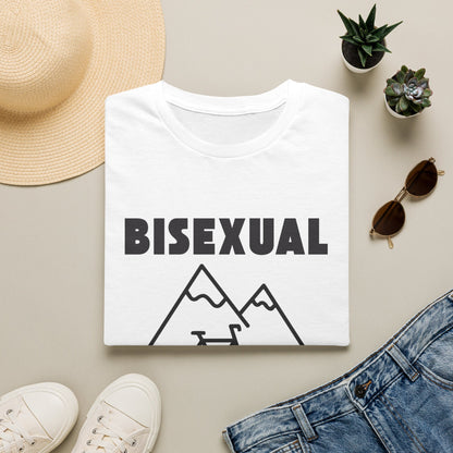 Bisexual (Mountain) Bicyclist  // Unisex Softstyle T-Shirt