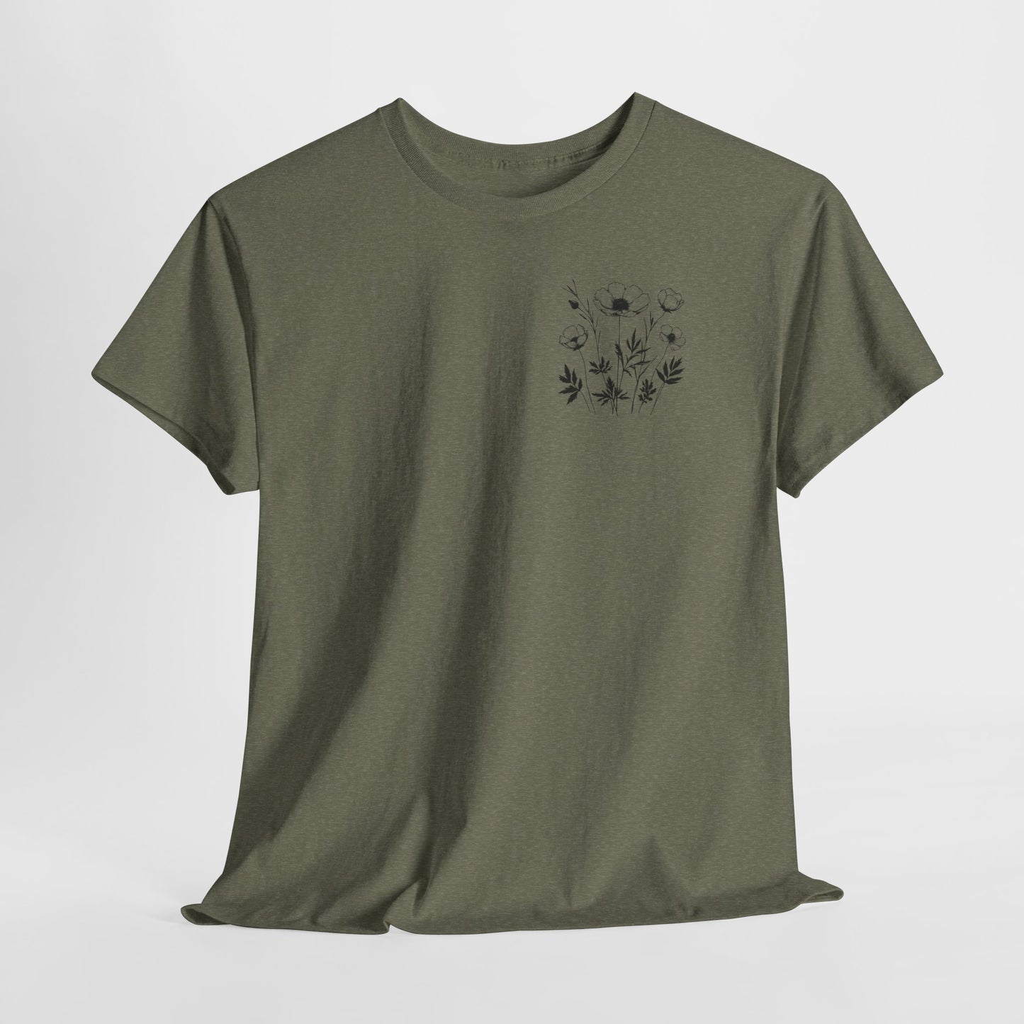 We're Rooting For You - Flowers // Unisex Heavy Cotton Tee - Perfect for Everyday Comfort