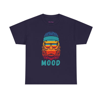 Bigfoot Mood // Retro Mood Unisex Heavy Cotton Tee - Colorful Graphic T-Shirt