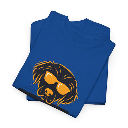 Golden Retriever with Sign //  Unisex Heavy Cotton Tee