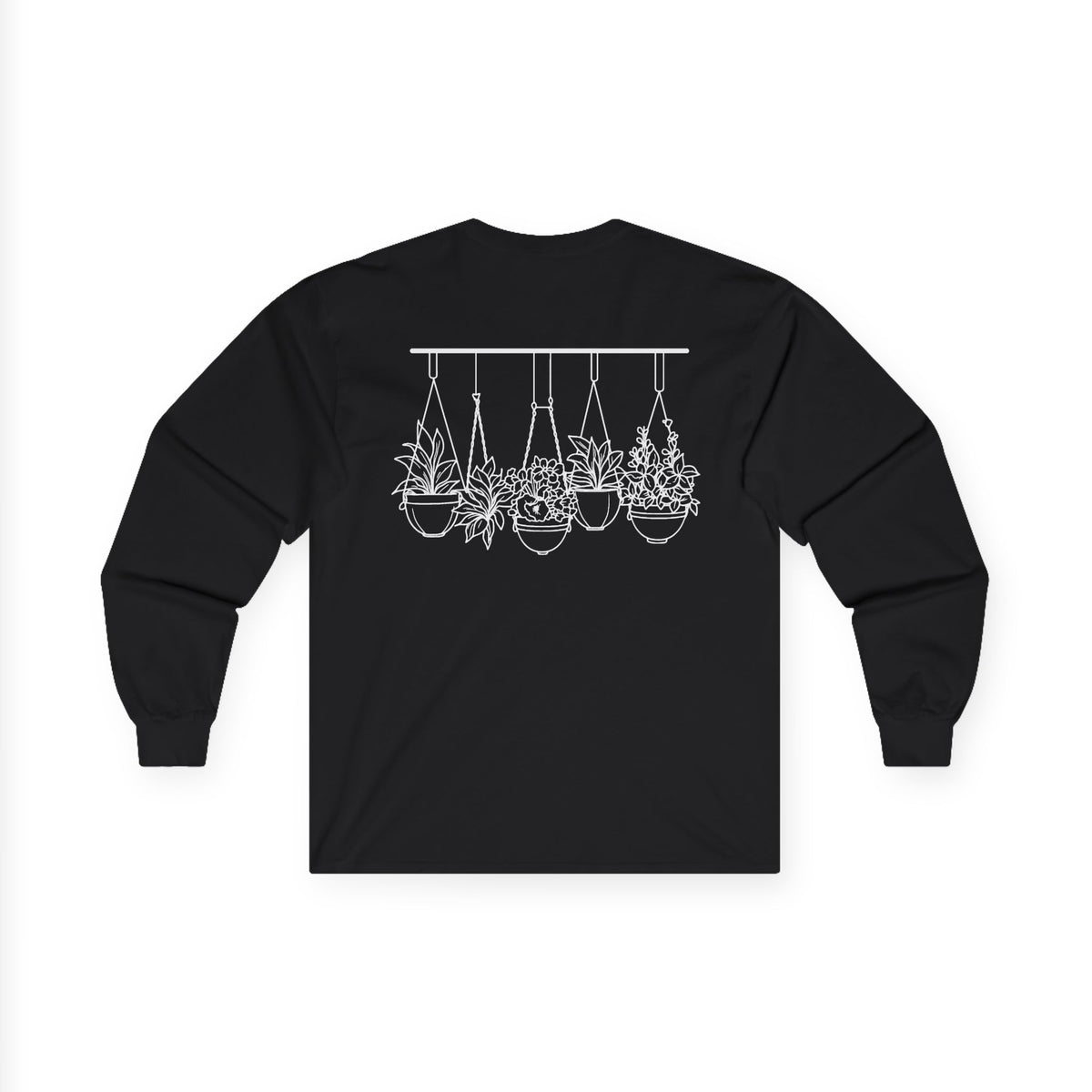 Hangin' With My Buds // Unisex Ultra Cotton Long Sleeve Tee - 'Happy Plants' Botanical Design