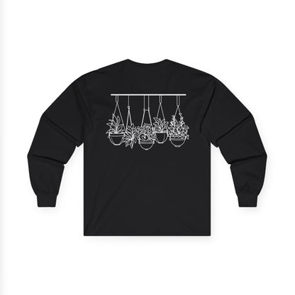 Hangin' With My Buds // Unisex Ultra Cotton Long Sleeve Tee - 'Happy Plants' Botanical Design